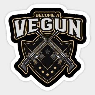 Become A Vegun Guns Sticker